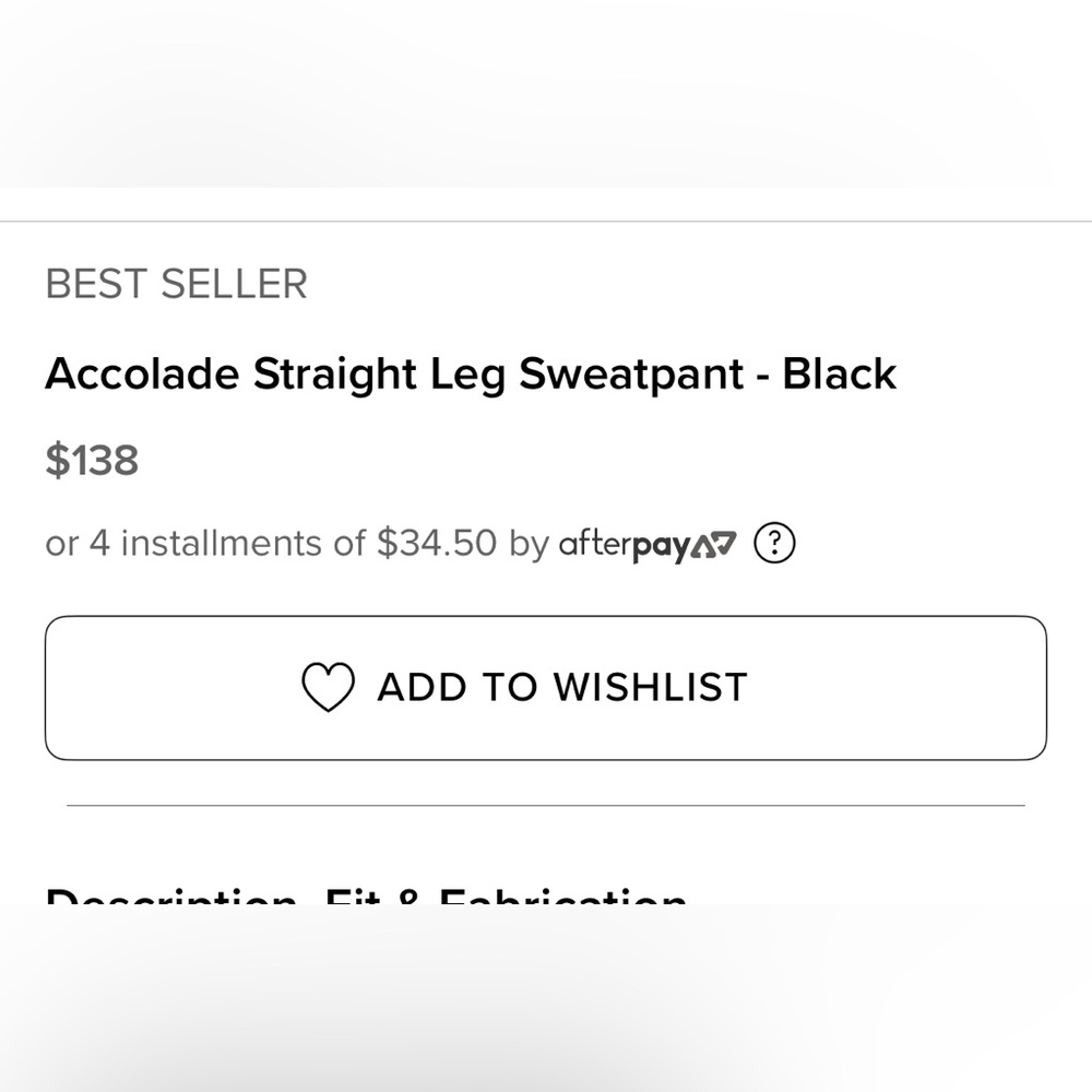 ALO Yoga Unisex “Accolade” Sweat Pant 31” Inseam (XS) *BESTSELLER AT ALO* - Picture 5 of 10